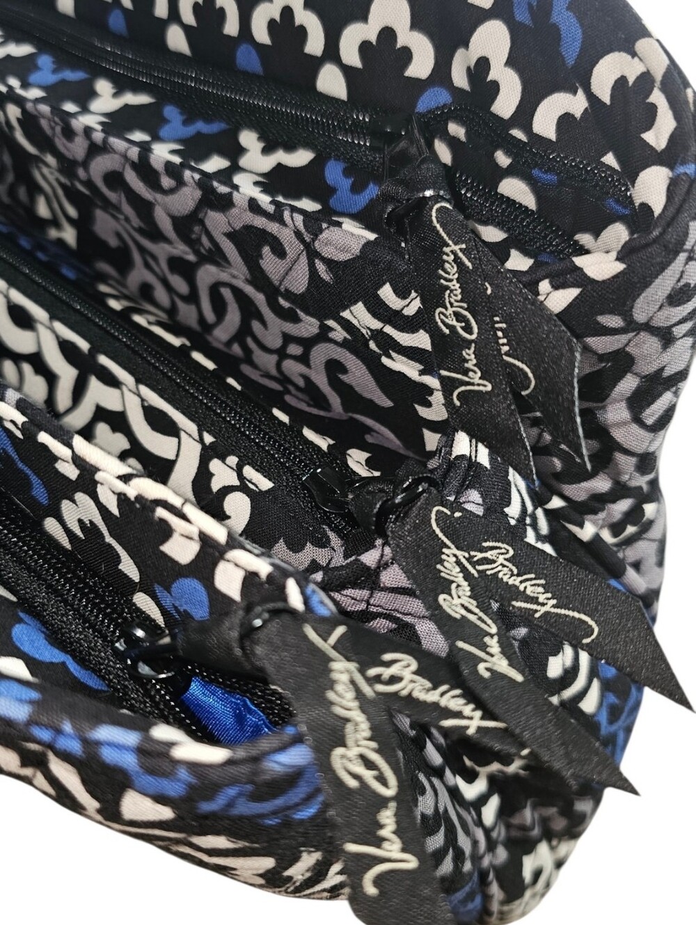 Vera Bradley Canterbury Cobalt Large Organizational Tote EUC Laptop Travel Bag - Picture 4 of 10